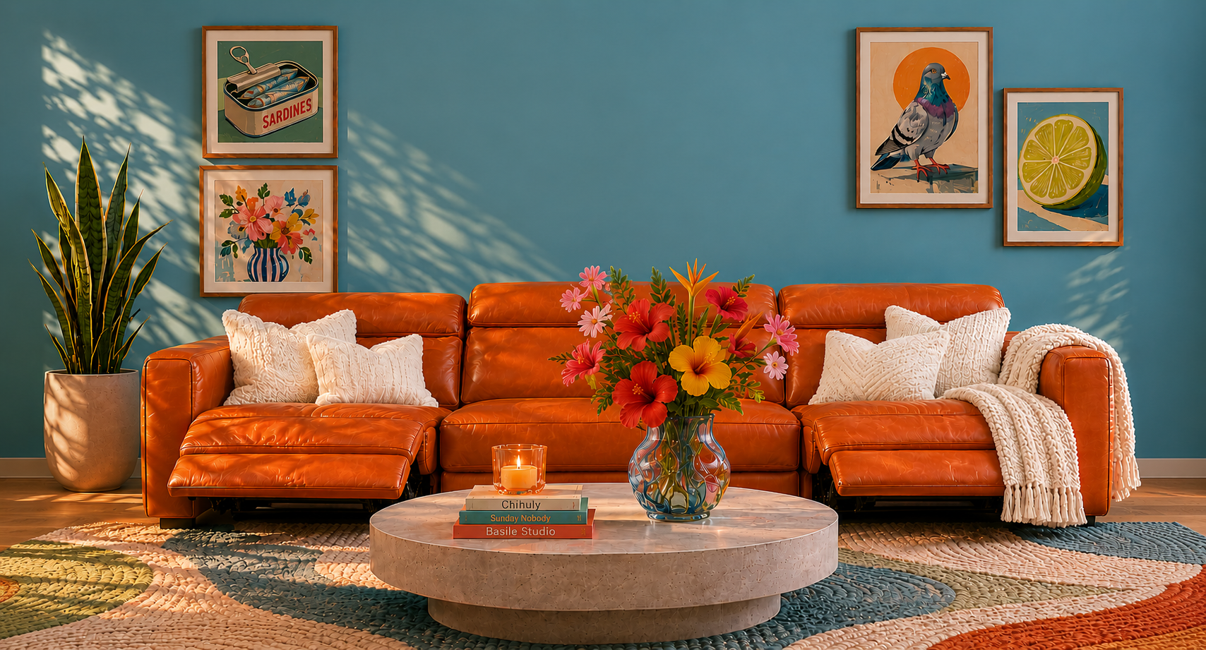 Colorful living room digital home header